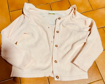 Gilet rose tao maille rose 23 mois