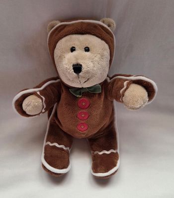 Peluche ours déguisé en pain d'épice- Starbucks
