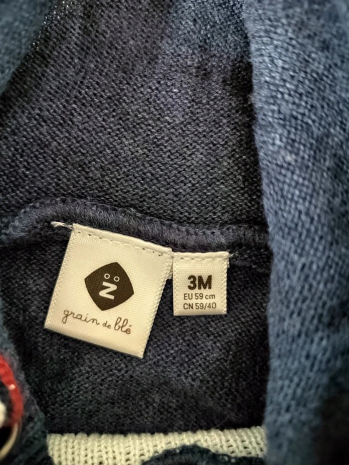 Pull Grain de Blé taille 3 mois - photo numéro 2