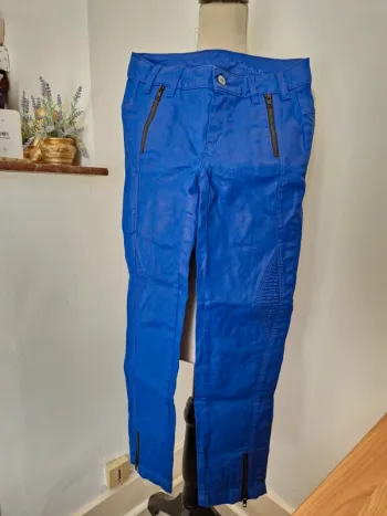 Pantalon ciré bleu one step taille 34