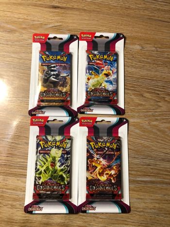 Artset blisters Pokémon ev3 flammes obsidiennes 