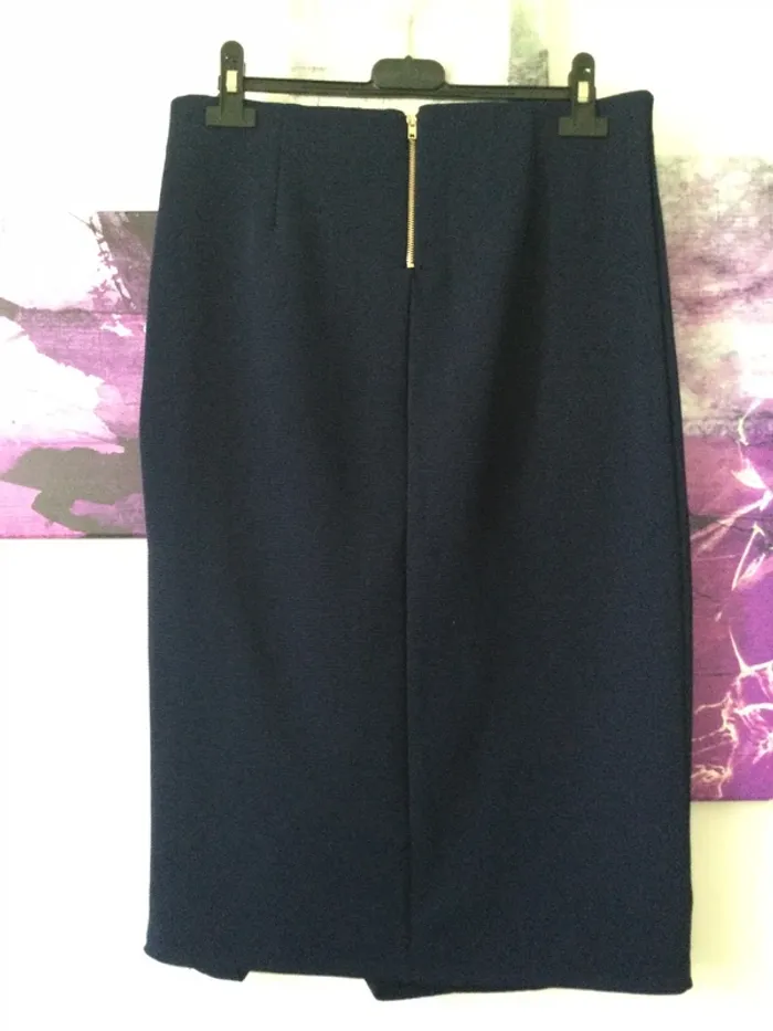Jupe crayon marine taille 38 - photo numéro 3