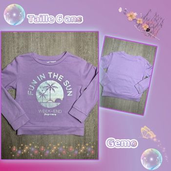 Pull sweat léger Fun in the sun  - taille 6 an
