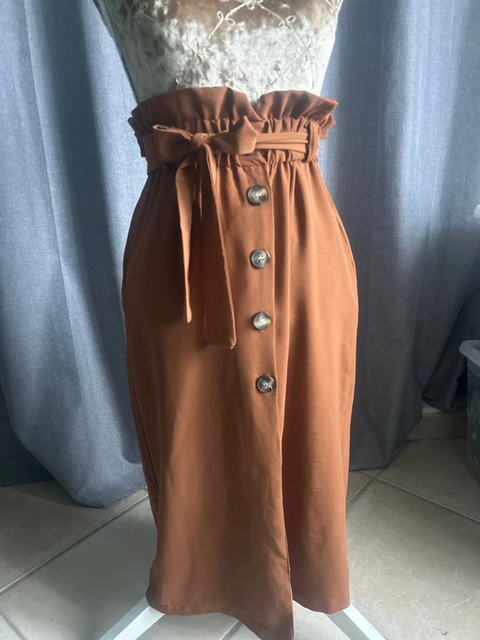 Jupe longue fendue longueur 3/4