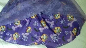 Jupon tulle violet pat patrouille Stella déguisement Halloween taille 5 ans