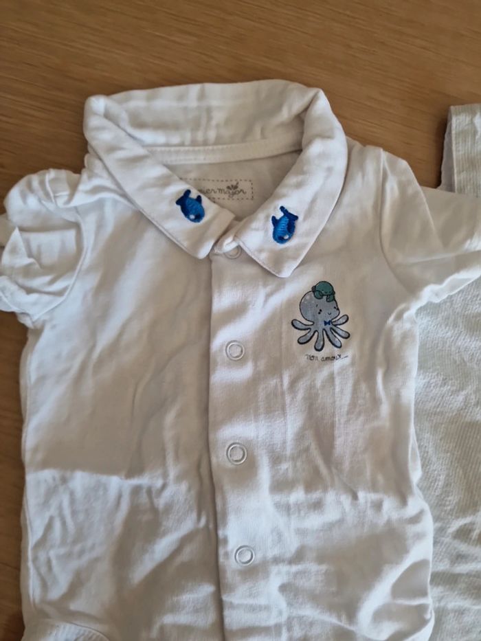 Ensemble body et salopette sergent major taille 1 mois - photo numéro 2