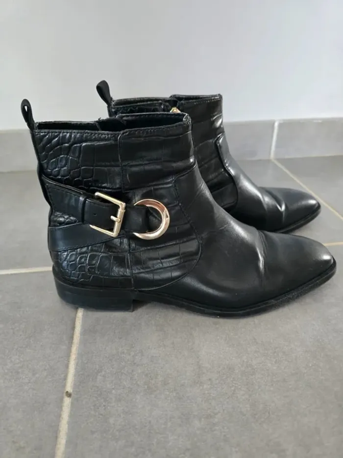 Bottines noir zara - photo numéro 4
