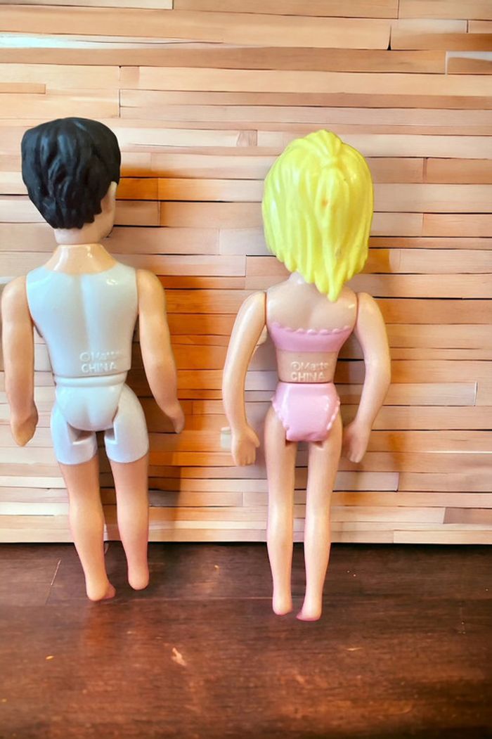 Mattel 2004 Polly Pocket vintage - lot de 2 figurines Polly et Rare Todd 9cm - photo numéro 2