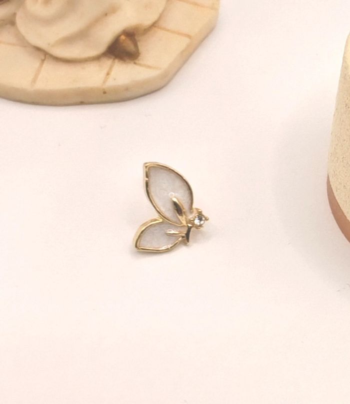 Boucles d'oreilles clous papillon - photo numéro 2
