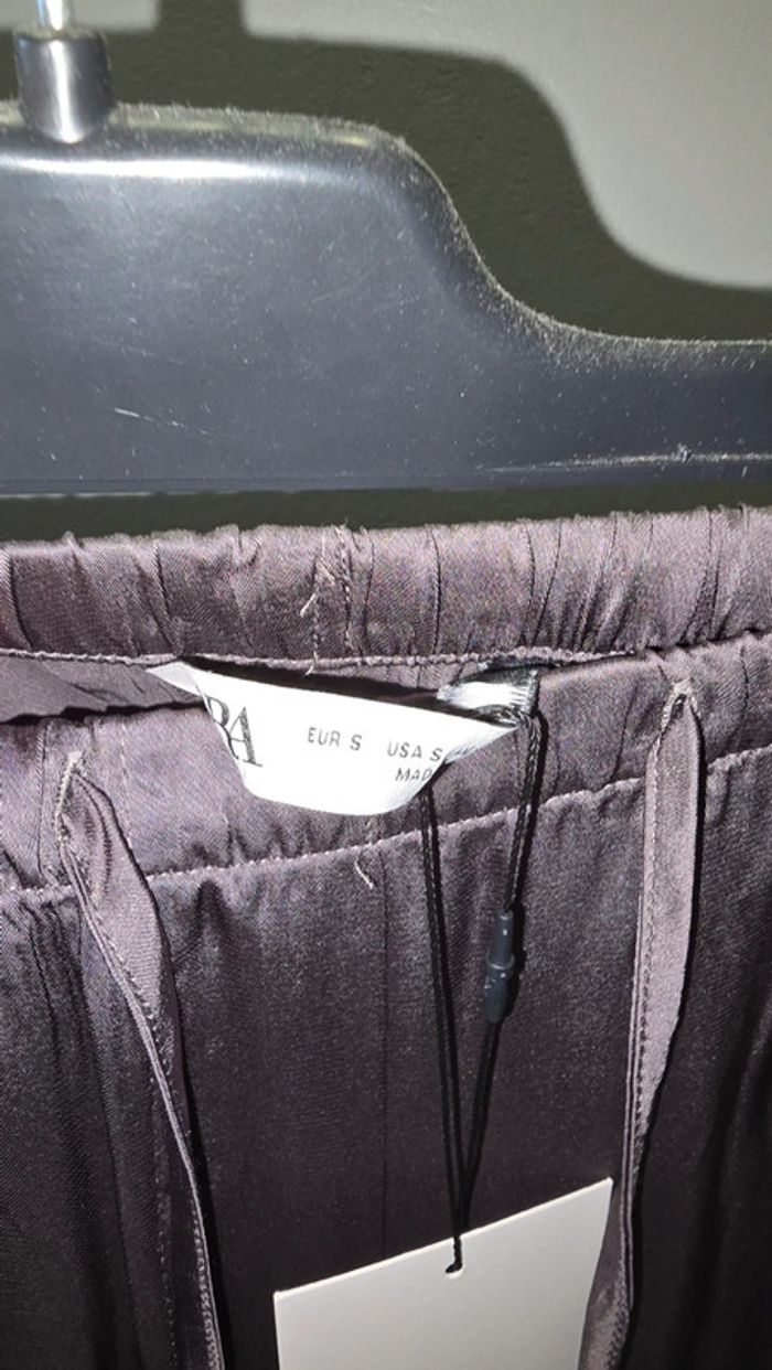 Pantalon effet satiné perles Zara - photo numéro 5