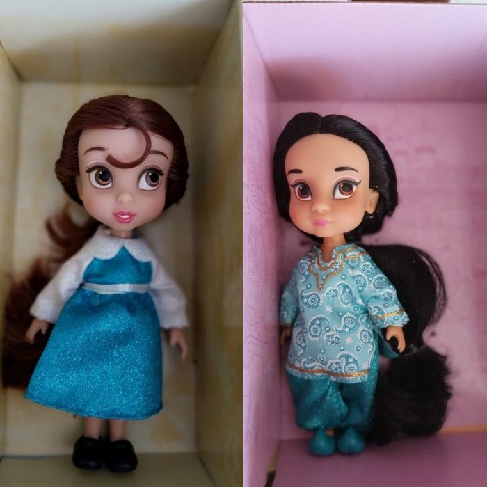 Poupées Belle et Jasmine miniatures Animators Princesses Disney