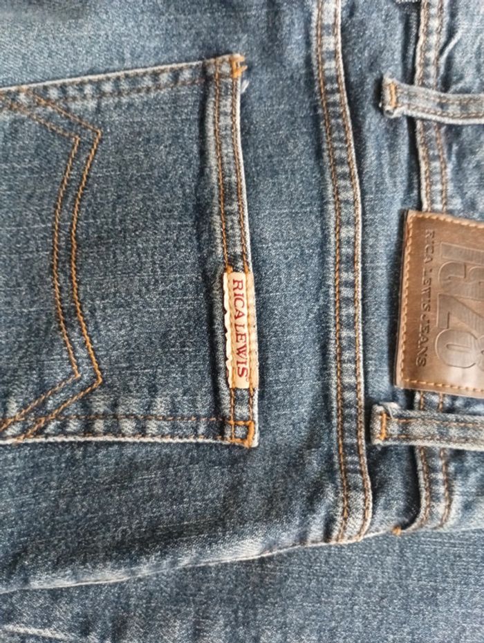 Pantalon jeans femme Rica Lewis taille 40 jambes larges pattes d éléphants - photo numéro 8