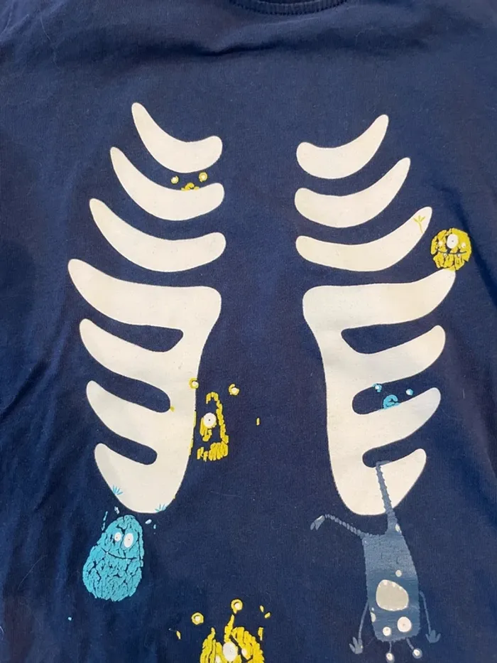 Haut pyjama squelette phosphorescent Lupilu 110/116 cm - photo numéro 3