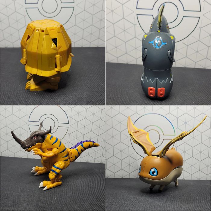 Lot de 4 figurines Digimon Adventure 01 02 Transformable Digivolving Digi-Egg Bandai - photo numéro 2