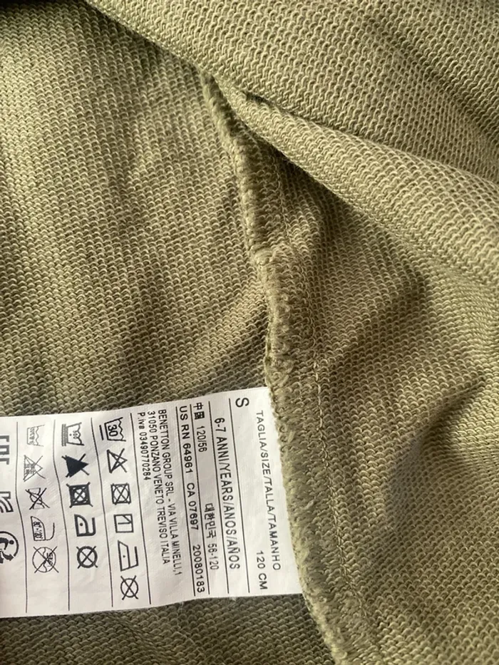 Veste kaki fille Sisley 6/7ans - photo numéro 2