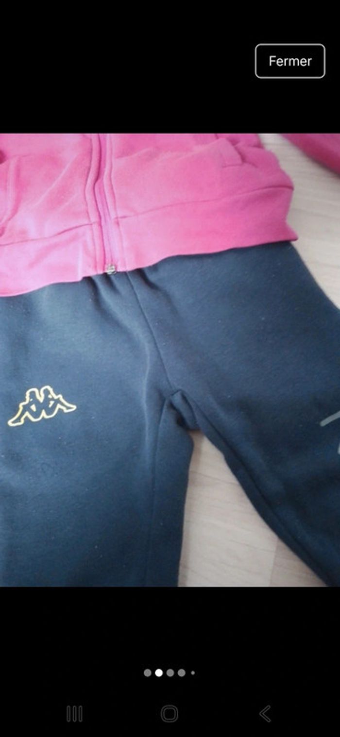 Jogging kappa rose taille 3 ans - photo numéro 2