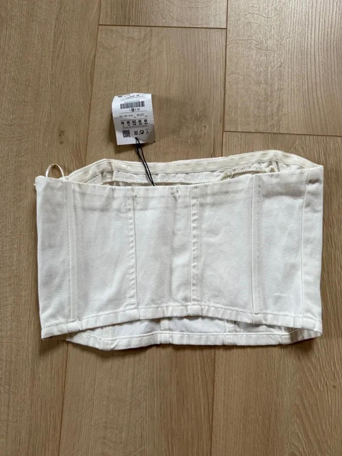 Crop top blanc P&B - photo numéro 2