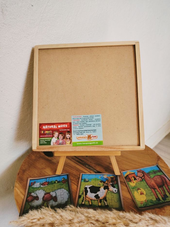 👶Puzzles 3 en 1  animaux à la campagne en bois marque Gerardo Toys - photo numéro 5