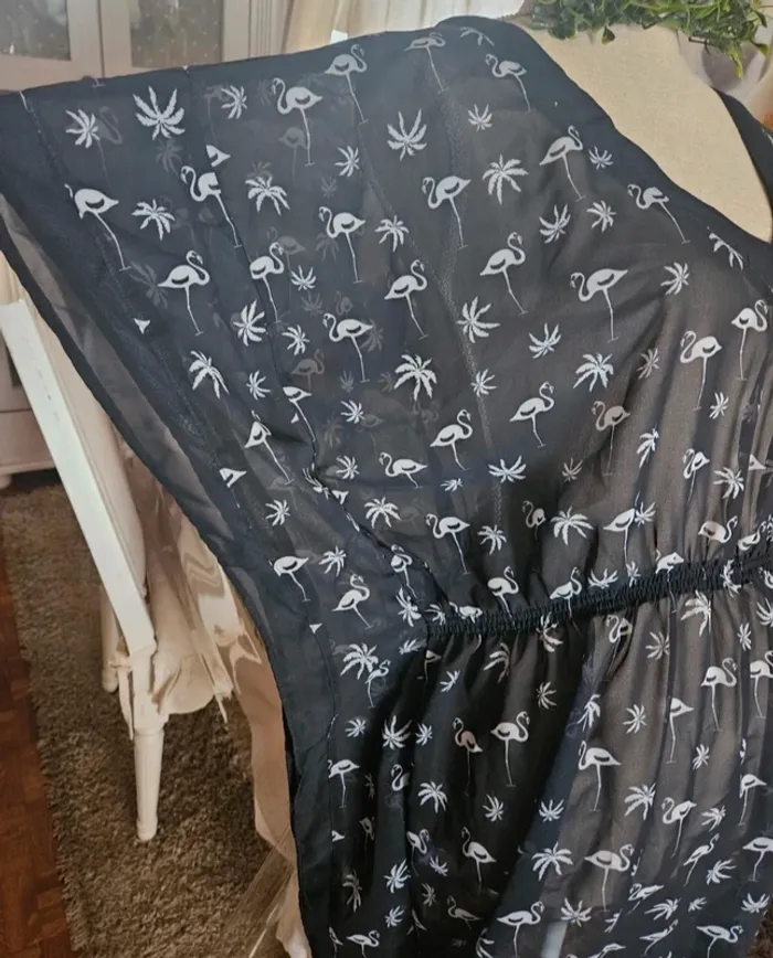Robe de plage noire/blanc motifs flamands Blue Motion Taille M Neuve - photo numéro 2