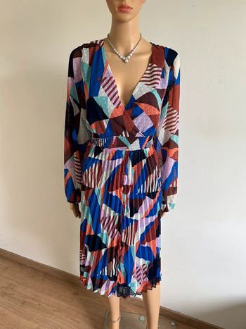 Robe imprimée neuve à manches longues Breal taille 42 (valeur 80€)