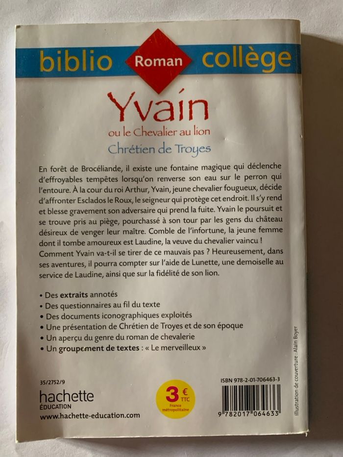 Yvain ou le chevalier au lion - Chrétien de Troyes - photo numéro 2