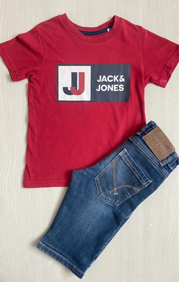 Ensemble d’été / T-shirt manches courtes / Short jean / Taille 8 ans