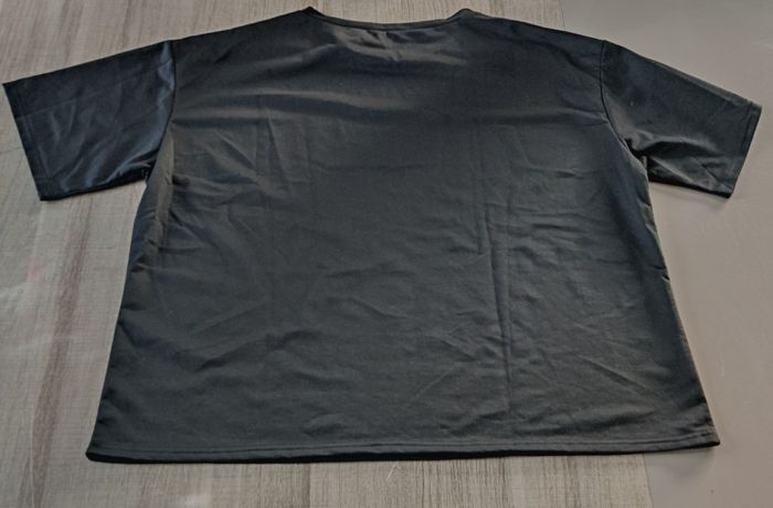 T-shirt Basique Noir 5XL (Grande Taille) - 100% Polyester - TBE - photo numéro 3
