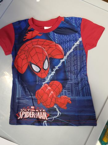 Tee-shirt spiderman rouge 3 ans