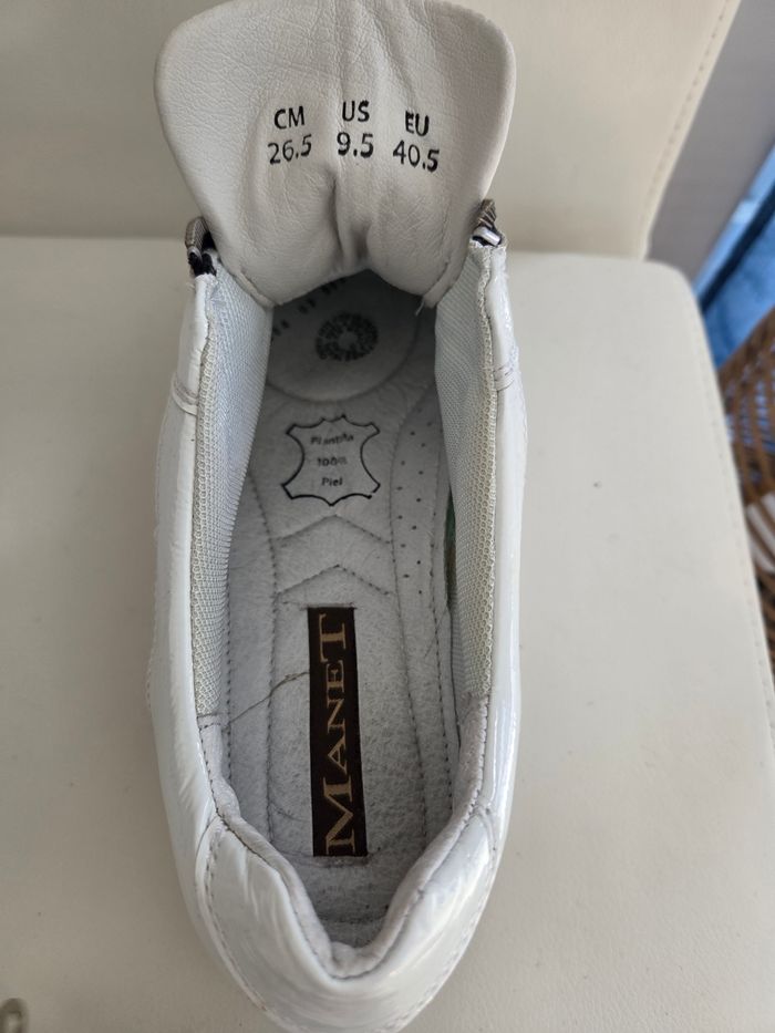 Baskets en cuir blanc Manet P 40.5 - photo numéro 6