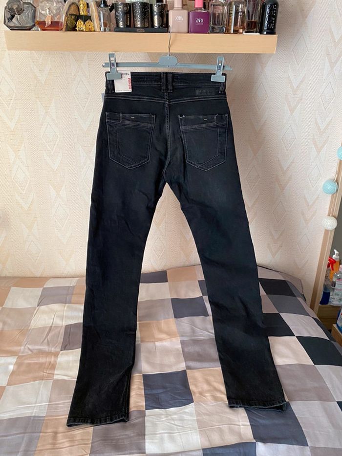 Superbe beau jean noir effet dégradé blanc Homme neuf avec étiquette taille 40 Sublevel - photo numéro 7