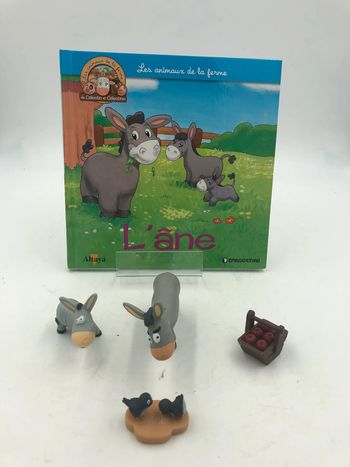 Livre + figurines Altaya les animaux de la ferme N•8 l’âne