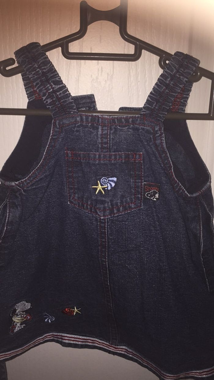 Robe jeans 3mois - snoopy à la plage
