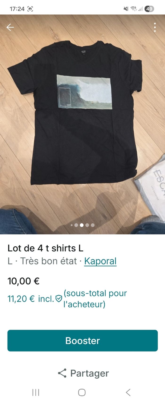 Lot de 4 t shirts L - photo numéro 4
