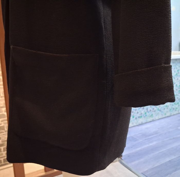 Long blazer noir sans fermeture - photo numéro 5
