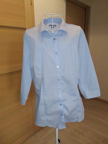 Chemisier bleu manches 3/4