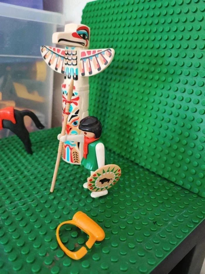 Playmobil personnage set indien et totem - photo numéro 4