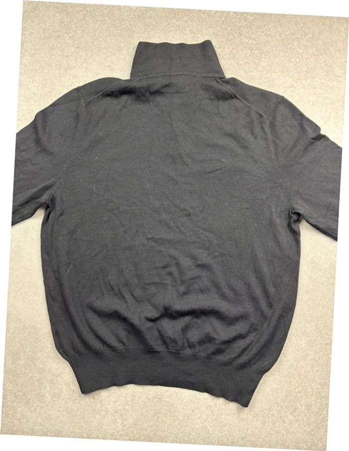 Pull sweat Ralph Lauren avec bouton noir logo violet en laine - photo numéro 3