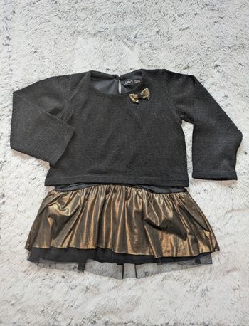 Robe noire et dorée 2 ans LPC Girl