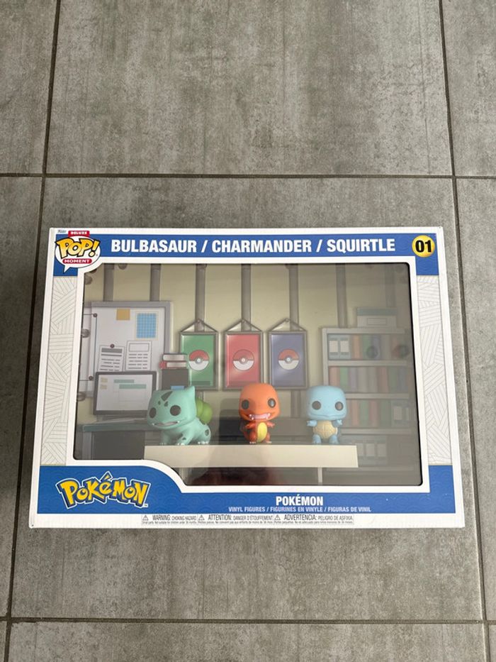 Figurine Funko Pop Deluxe Moment Pokémon Bulbasaur Charmander Squirtle 01