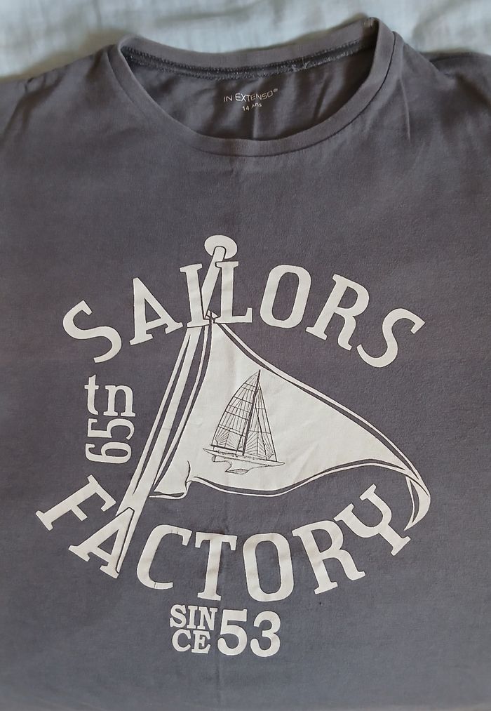 T-shirt gris taille 14 ans - photo numéro 3