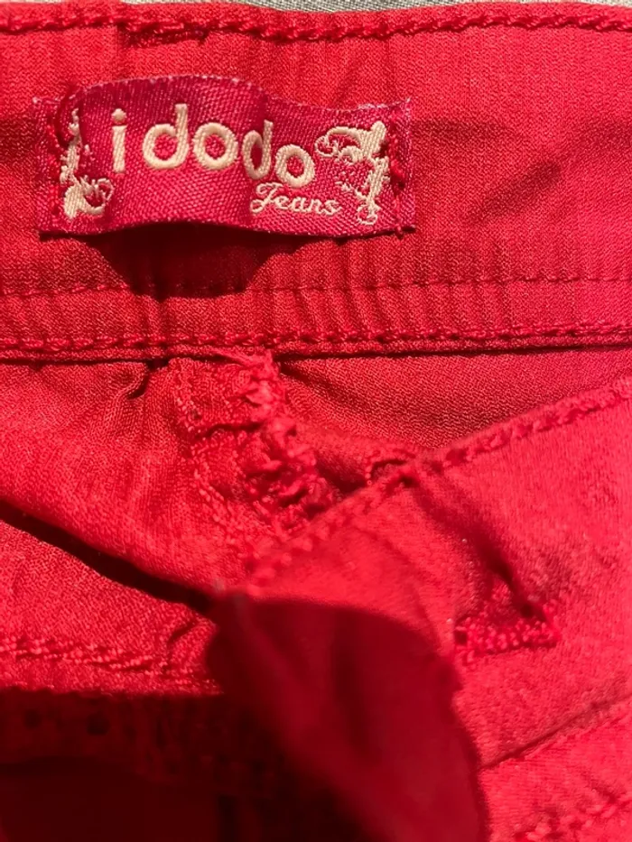 Pantalon rouge de marque idodo taille 38-M très bon état - photo numéro 6