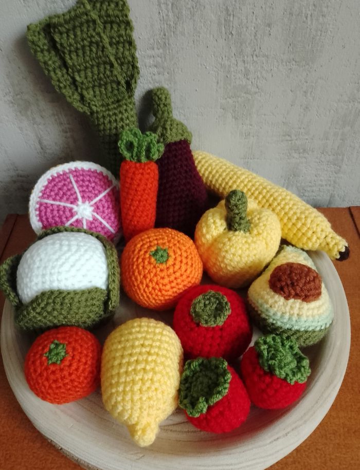 Lot de dînette jouet lavable crochet