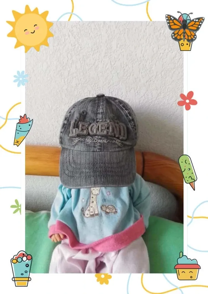 Casquette réglable en jeans - photo numéro 2