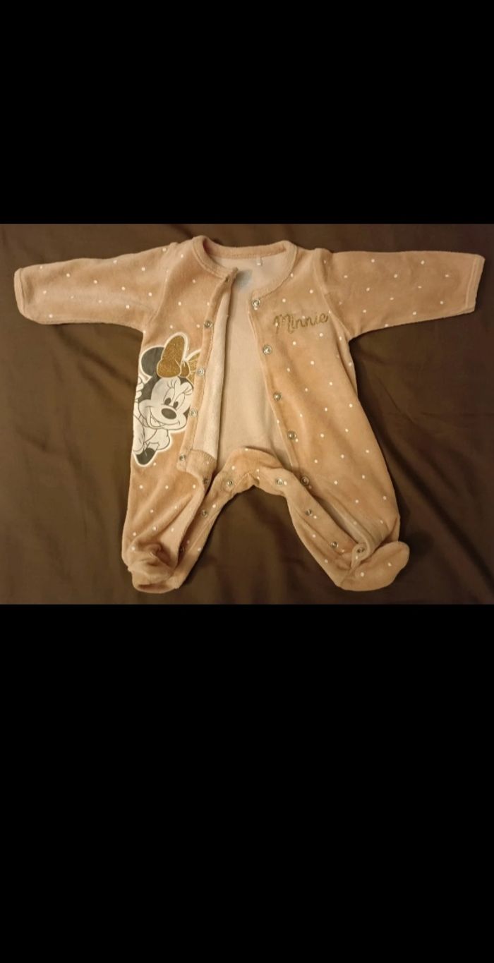 Pyjama dors-bien côtelé Minnie pour bébé fille - photo numéro 2