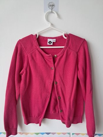 Gilet rose fuchsia 4 ans