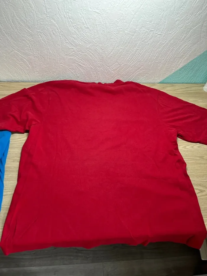 Lot de 2 T-shirts Lacoste - couleur, bleue et rouge - photo numéro 10