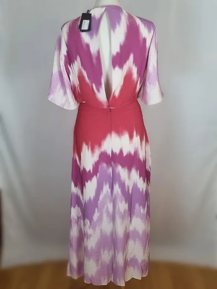 Sublime robe maje tie dye fushia neuve avec étiquette T36 - photo numéro 6