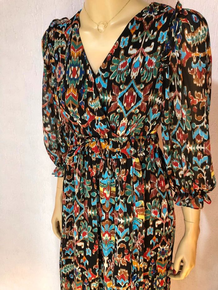 Longue robe noire et multicolore Naf naf - n e u v e - photo numéro 3