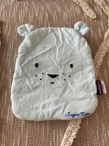 Doudou range pyjama tissu 23cm sergent major ours bleu carré parfait état