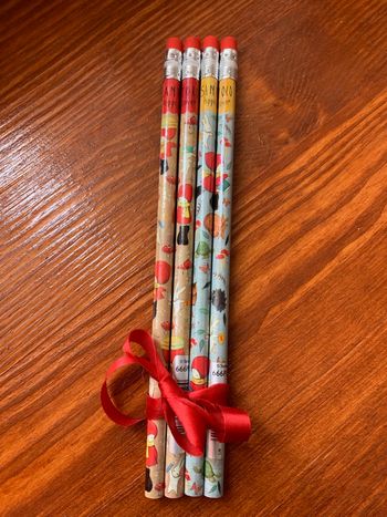 Lot 4 Crayons noirs avec gomme Santoro